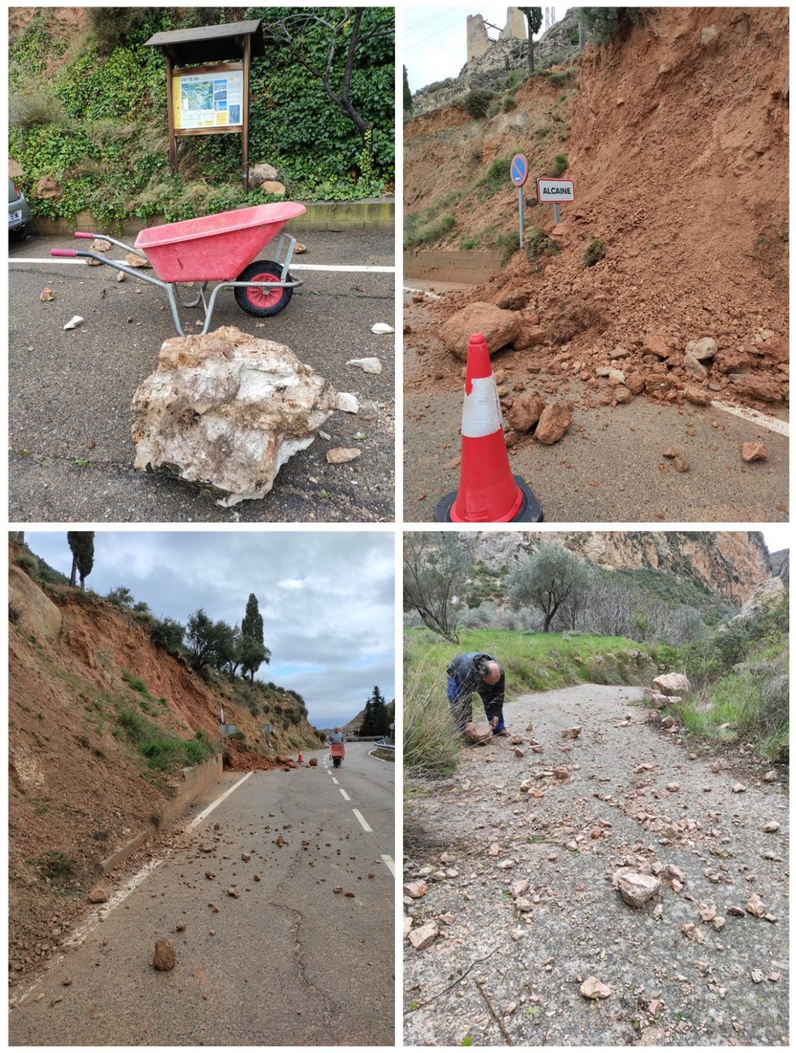 Las lluvias de días provocan desprendimientos de piedras en la ...